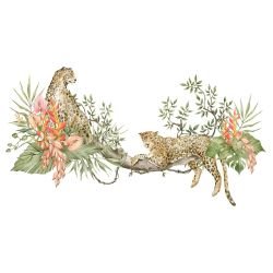 watercolour wildlings leopard lounge in bouquets