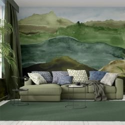 waves of earth concept painted stillness green