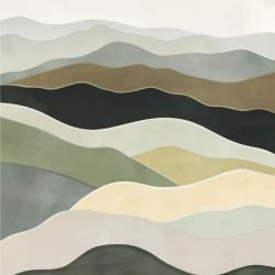 waves of earth mountain curve no sun khaki