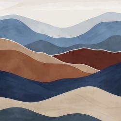 waves of earth rising peaks no sun radiant