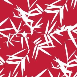 whispering kimono bamboo forest firebrick white reverse