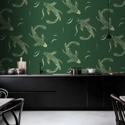 whispering kimono concept kitchen wallpaper 