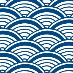 whispering kimono sea scallop royal blue white